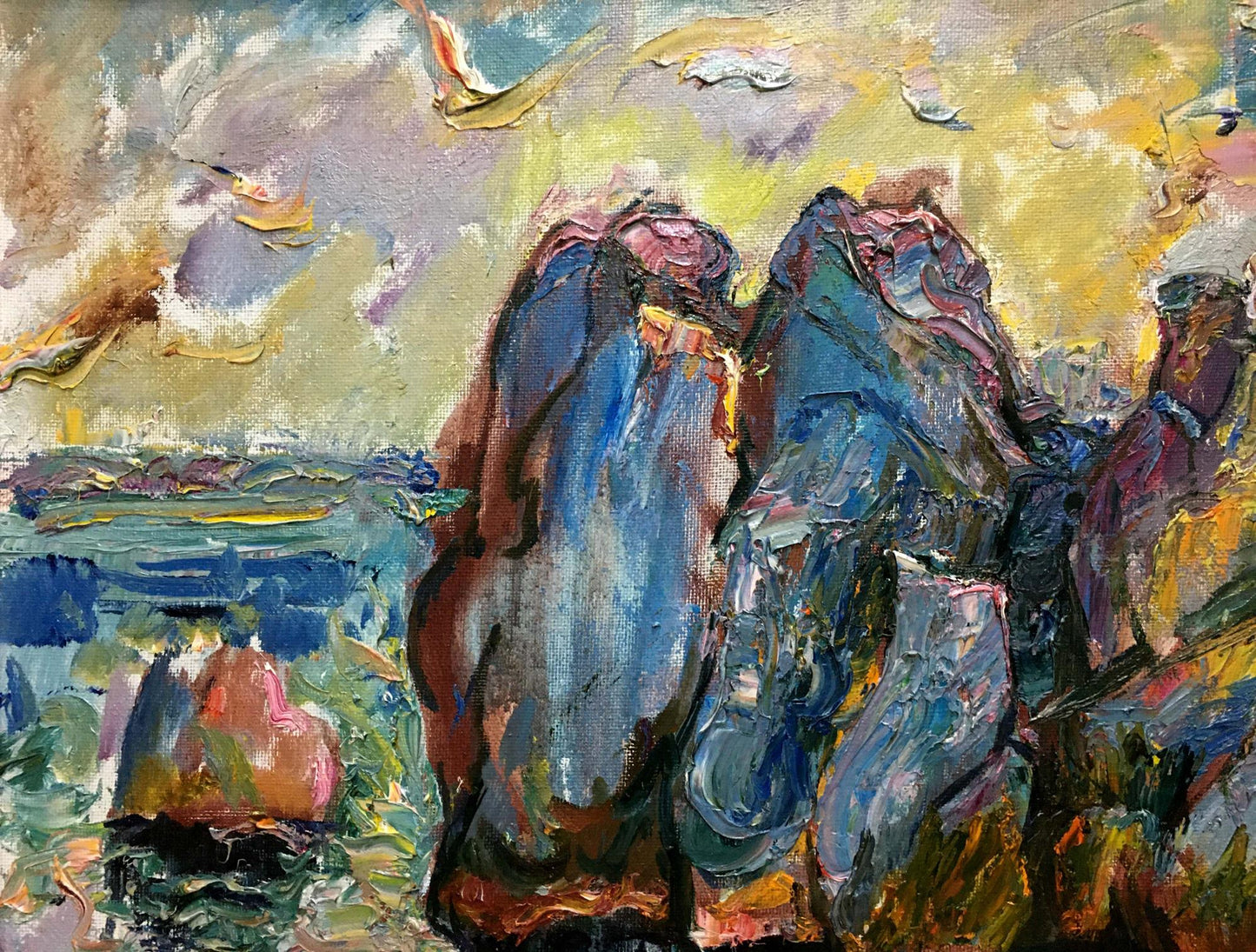 Oil painting In the bay V. Lebedeva