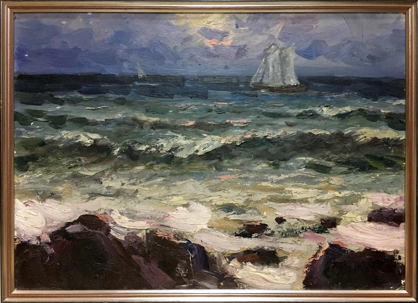 Oil painting Impending storm S. Sokolov