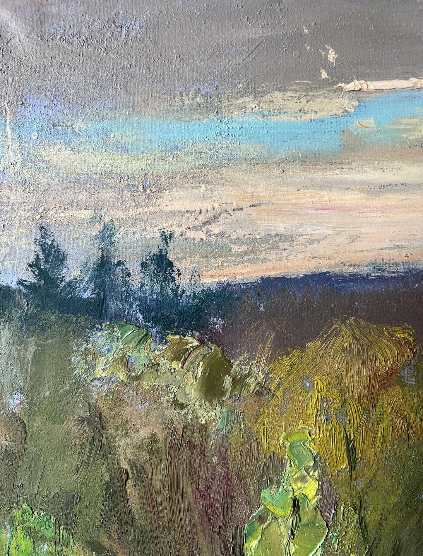 Oil painting May evening