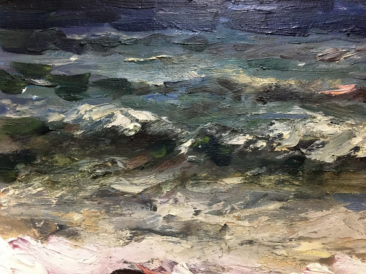 Oil painting Impending storm S. Sokolov
