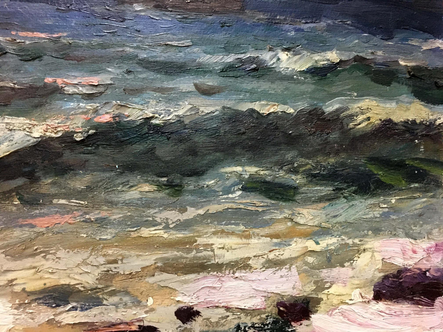 Oil painting Impending storm S. Sokolov