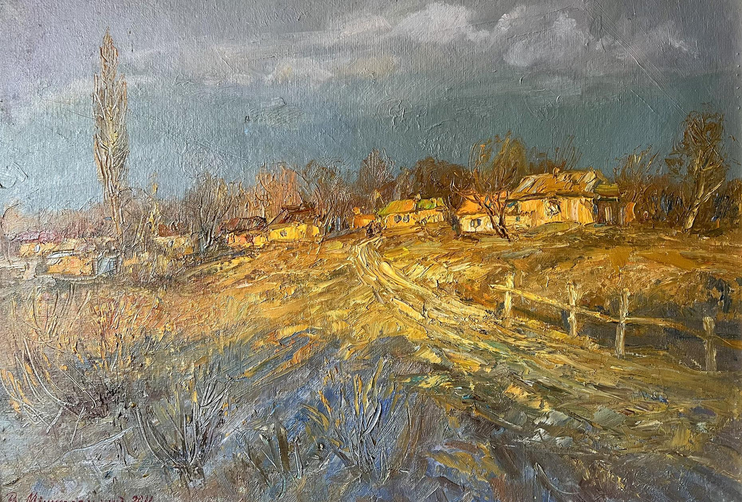 Oil painting The morning after the rain V. Mishurovsky