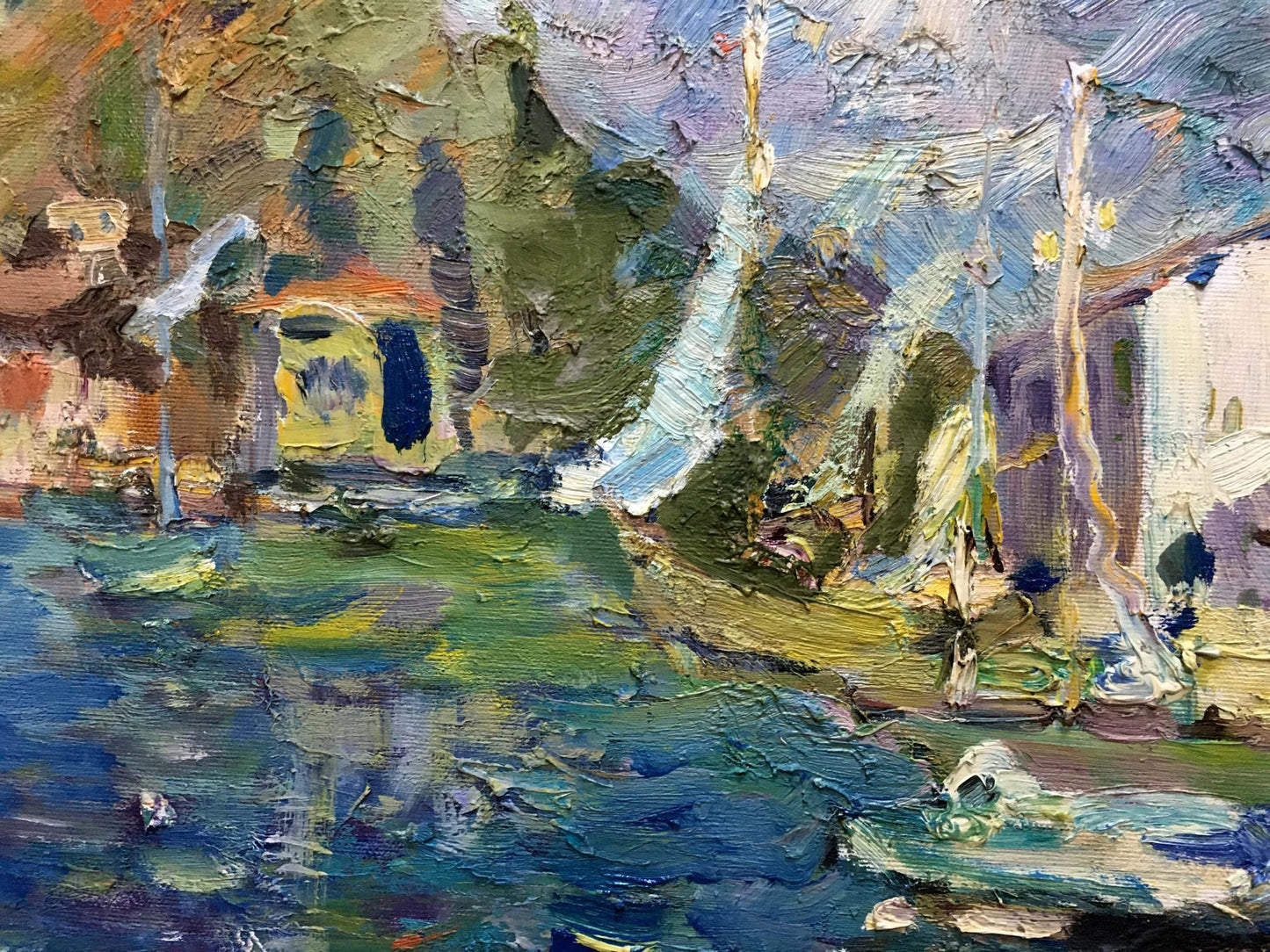 Oil painting In Port Karpov Nikolay Mikhailovich