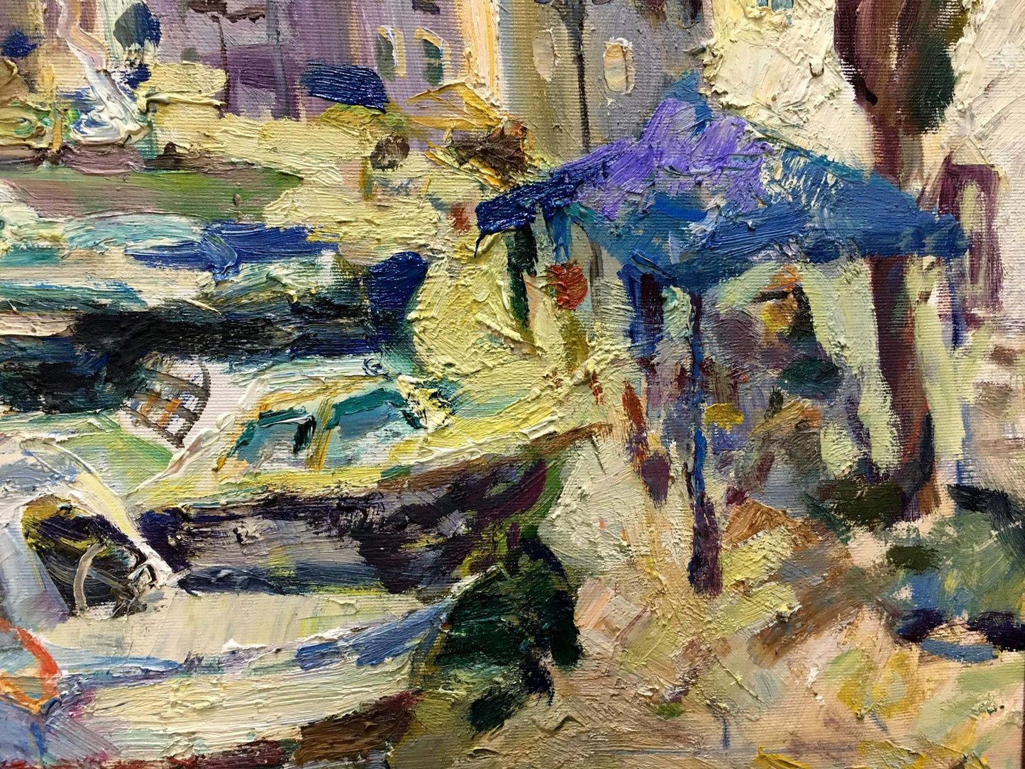 Oil painting In Port Karpov Nikolay Mikhailovich