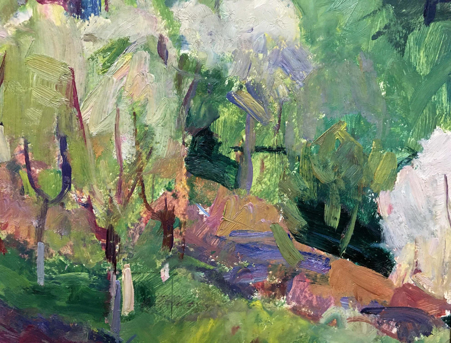 Oil composition Woodland Residence by Tamara Sergeevna Naumova