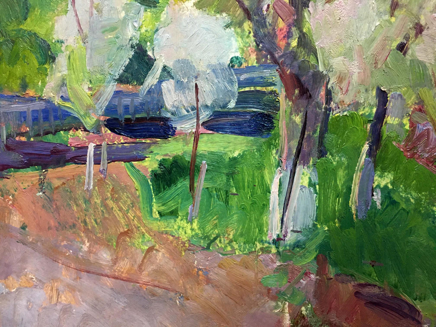Oil depiction Abode in the Woods by Tamara Sergeevna Naumova