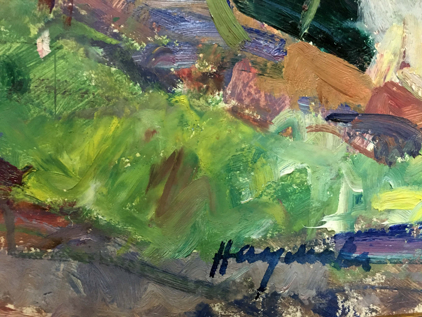 Oil portrayal House Within the Forest by Tamara Sergeevna Naumova