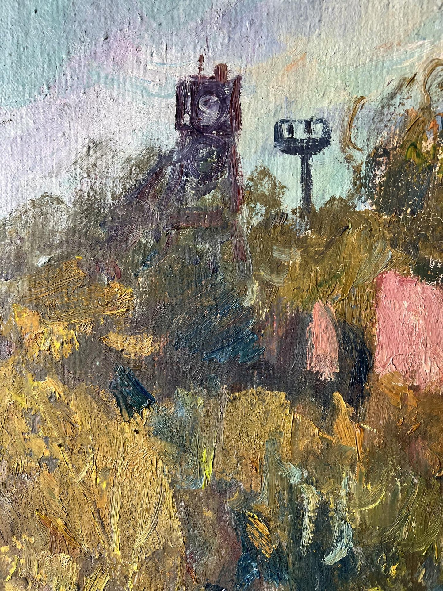 Oil painting City landscape
