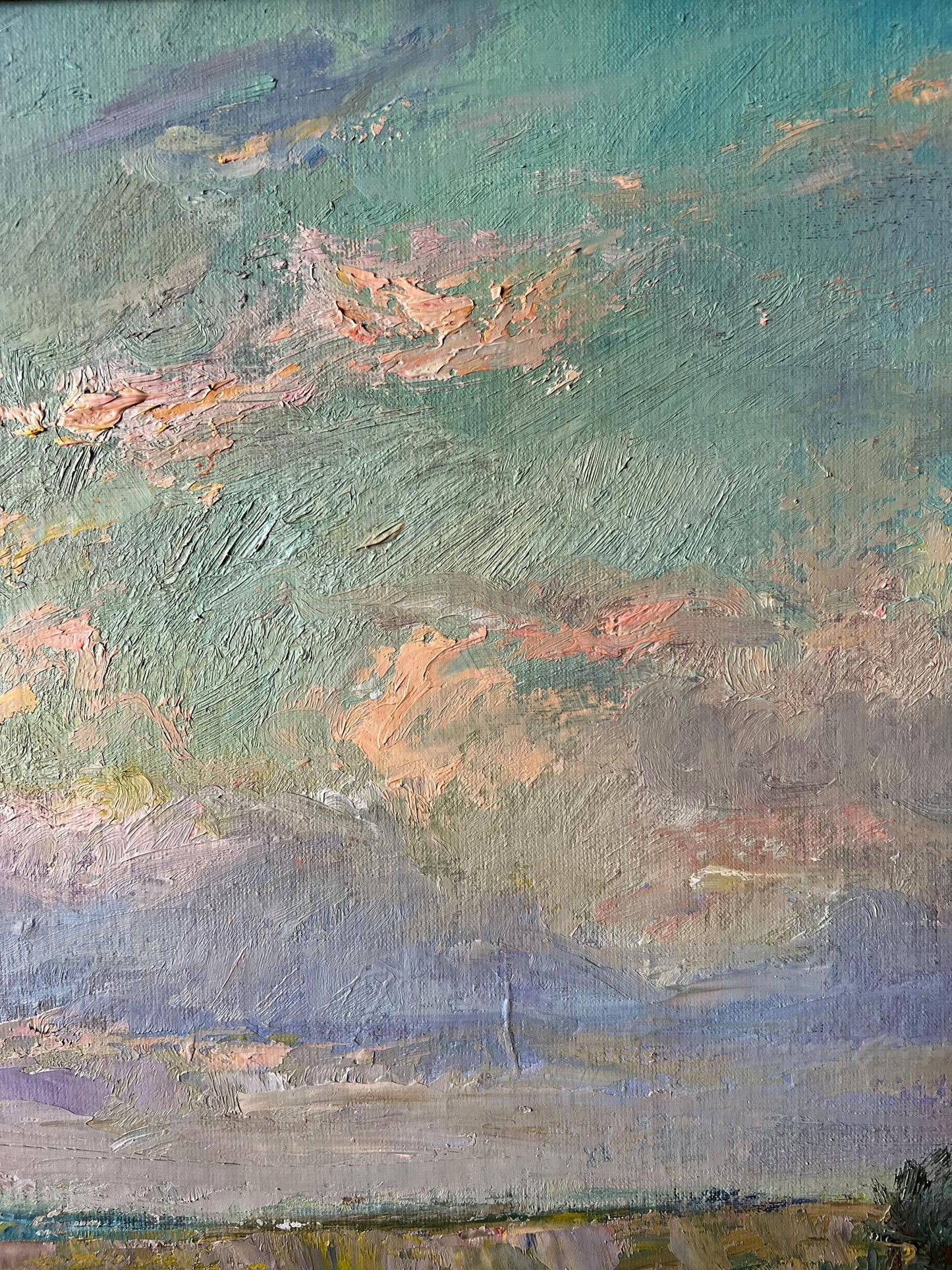 Oil Painting River Nature Landscape