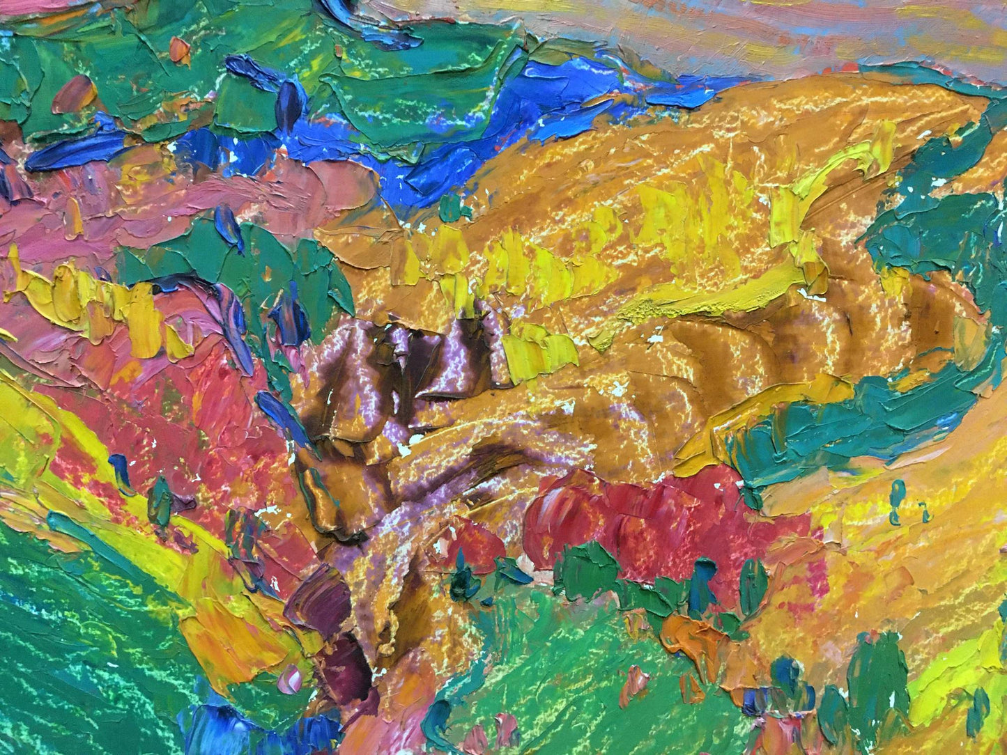 Oil painting Mountain landscape Mandrikova - Donchik Nadezhda Alekseevna