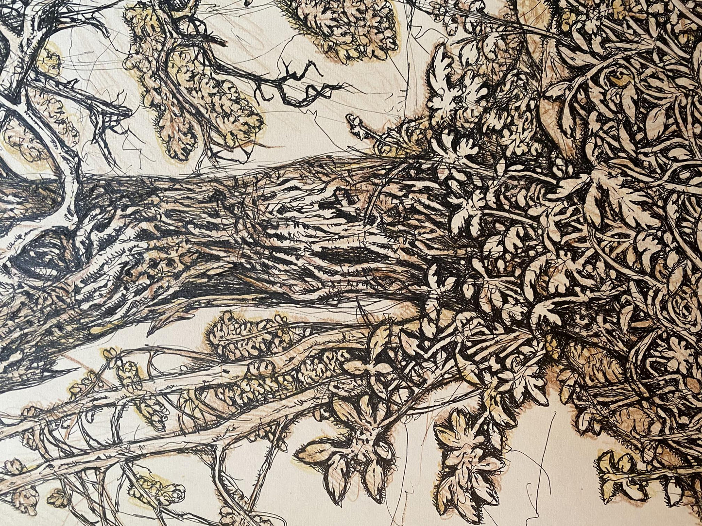 Pencil, Ink, painting Autumn sonnet Litvinov Oleg Arkad'yevich