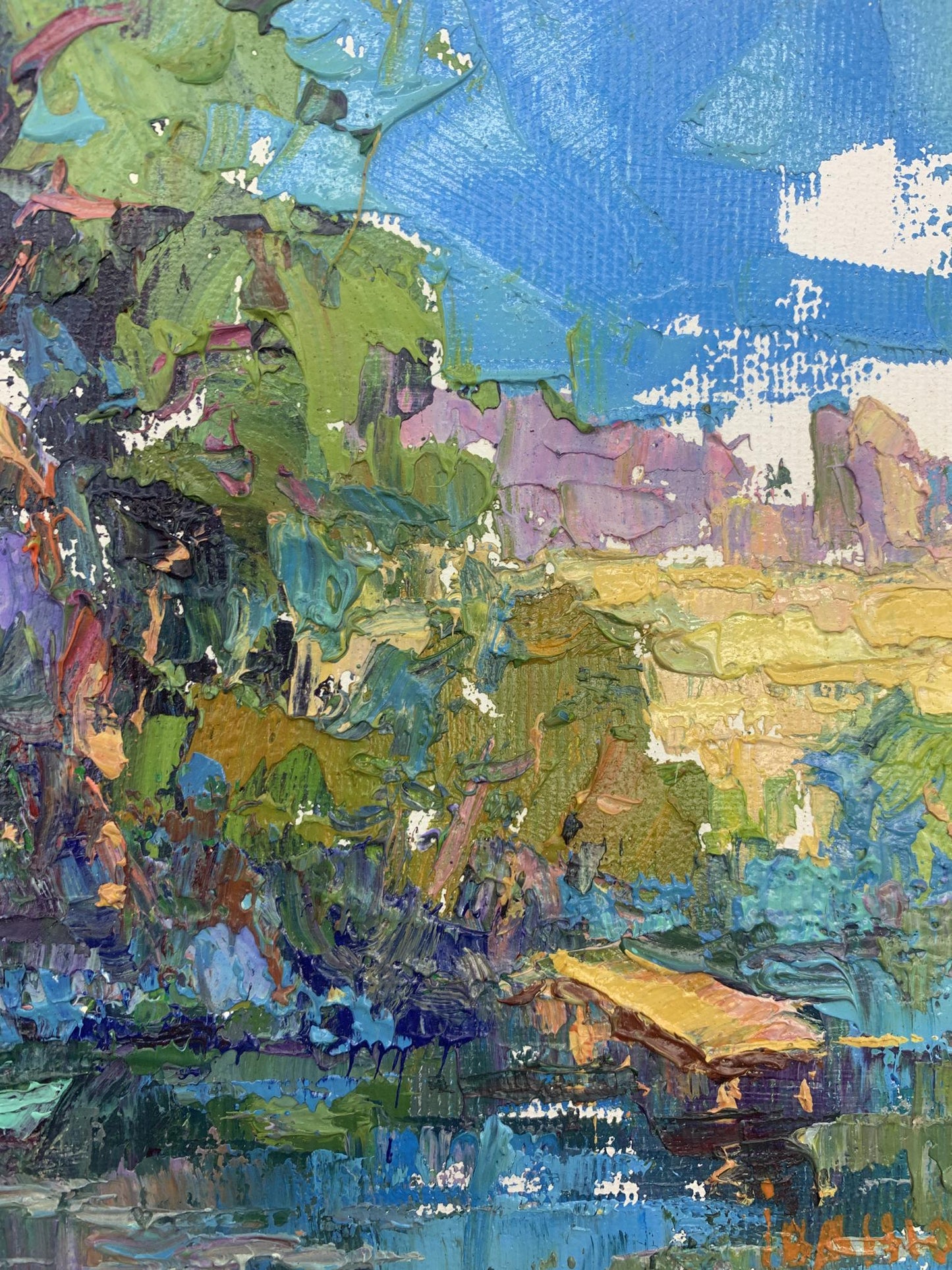 Oil Painting Summer Nature Landscape