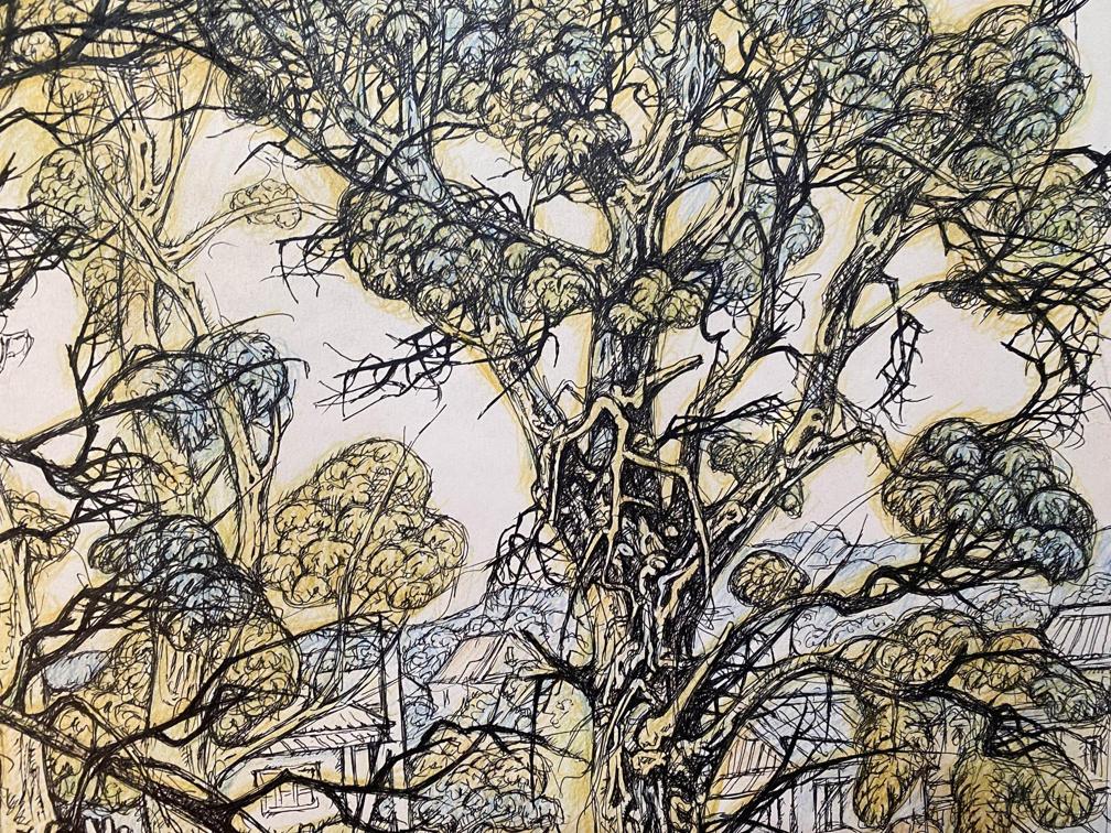 Pencil, Ink, painting End of August Litvinov Oleg Arkad'yevich