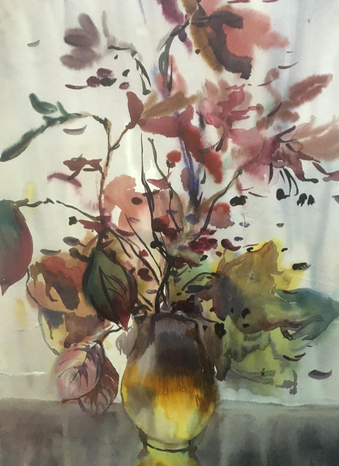 Watercolor painting Flowers Palazhchenko Irina