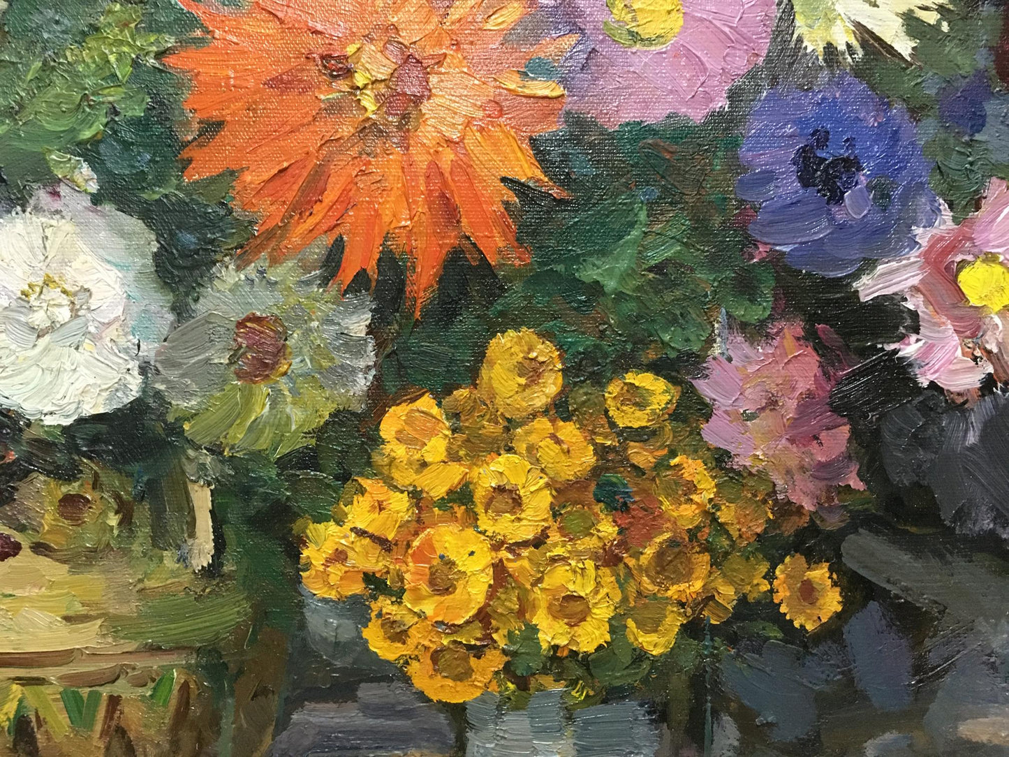 Oil painting Autumn flowers Khodchenko Lev Pavlovich