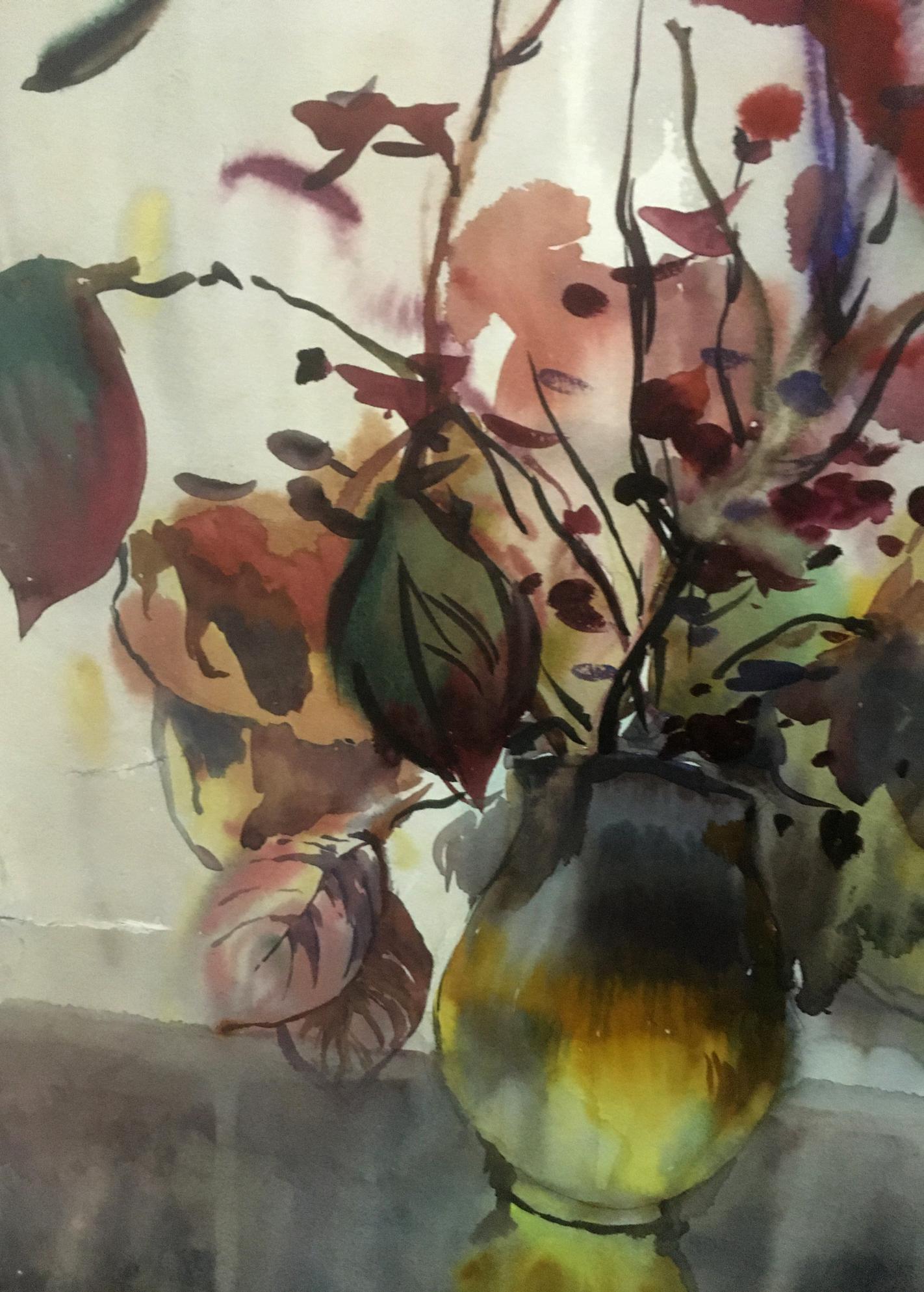 Watercolor painting Flowers Palazhchenko Irina