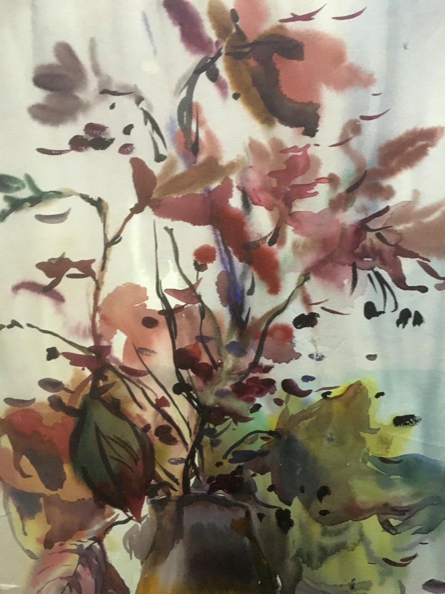 Watercolor painting Flowers Palazhchenko Irina