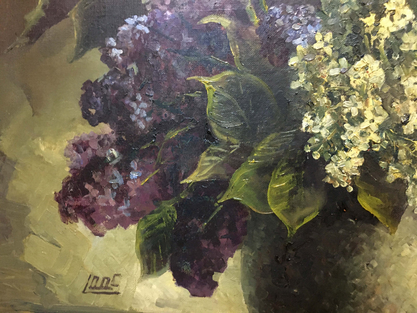 Oil painting Flowers Unknown artist