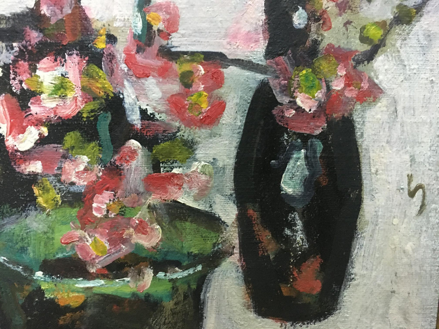 Oil painting Flowers are growing Volsky Petr Dmitrievich