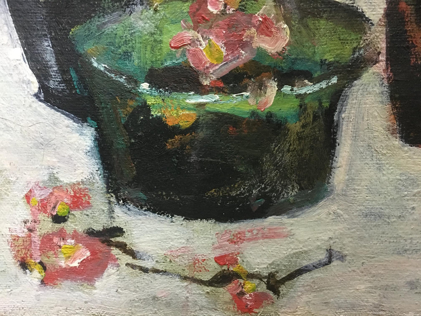 Oil painting Flowers are growing Volsky Petr Dmitrievich
