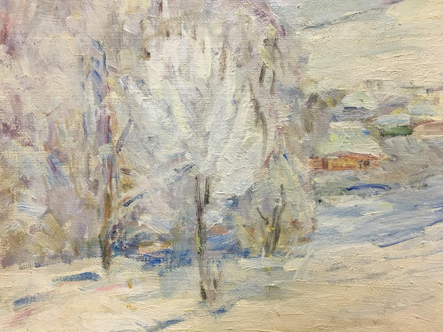 Oil painting Winter landscape Naumova Tamara Sergeevna