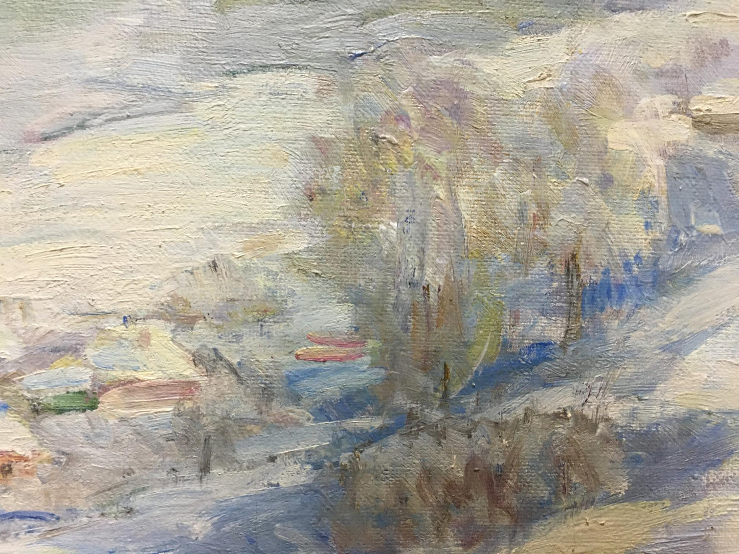 Oil painting Winter landscape Naumova Tamara Sergeevna