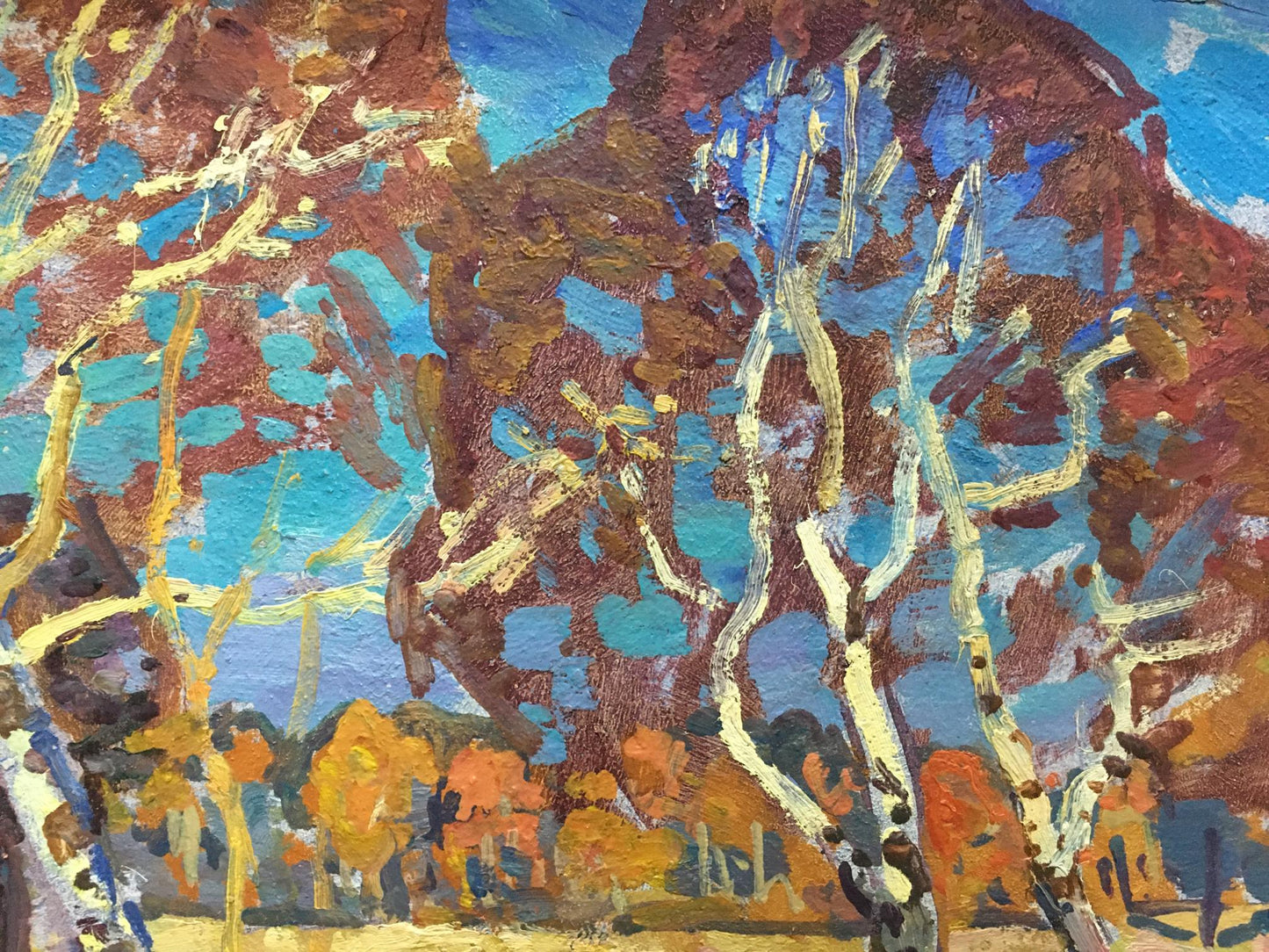 Oil painting Forest landscape Gaiduk Viktor Kirillovich