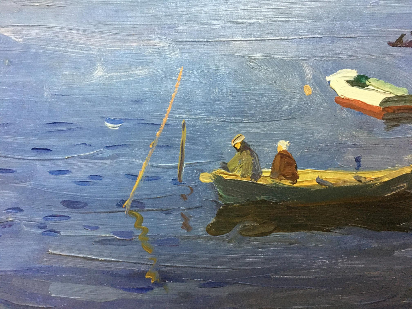 Oil painting Boats near the shore Gantman Moses Faybovich