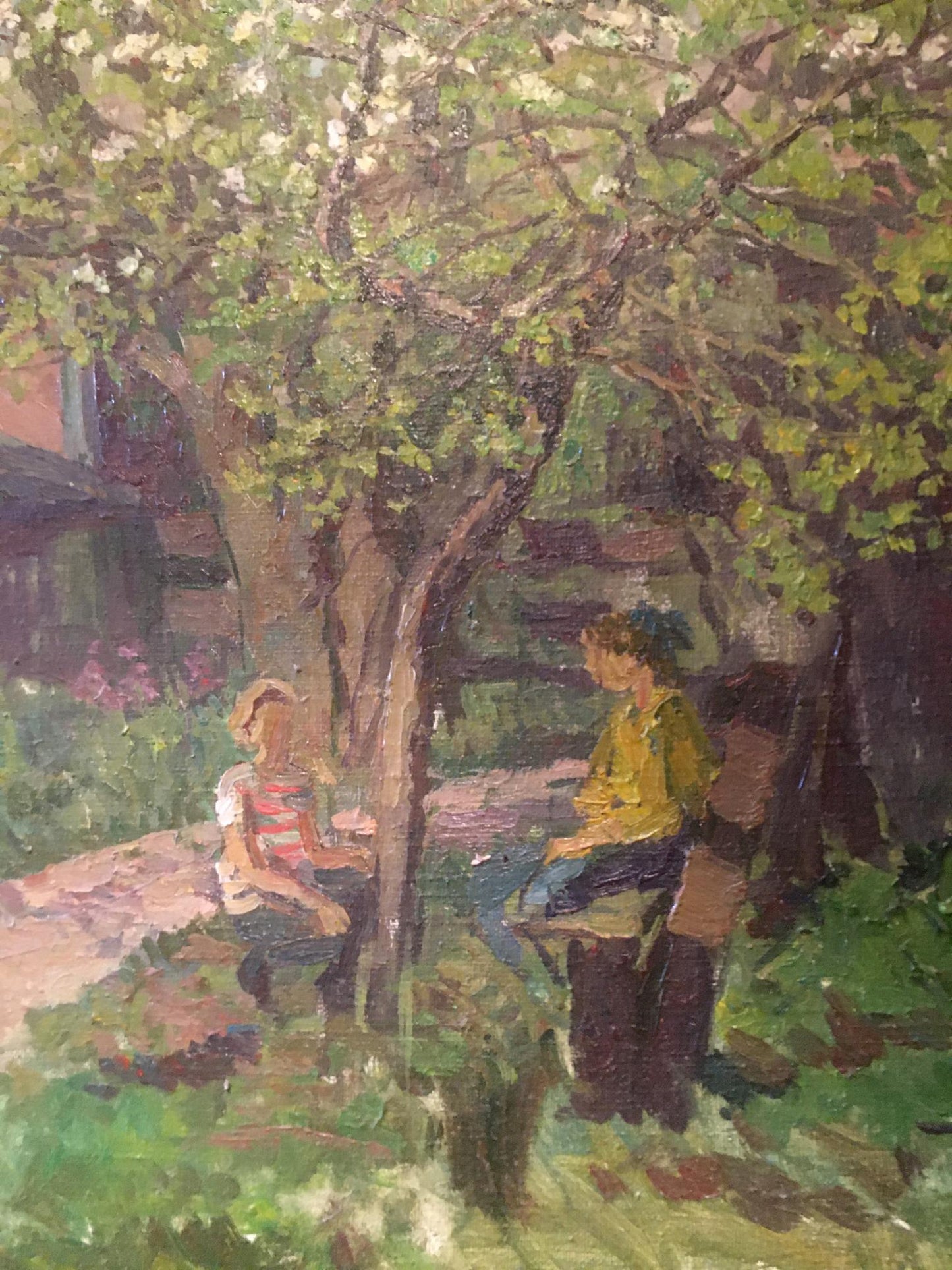 Oil painting In the courtyard Palazhchenko Irina