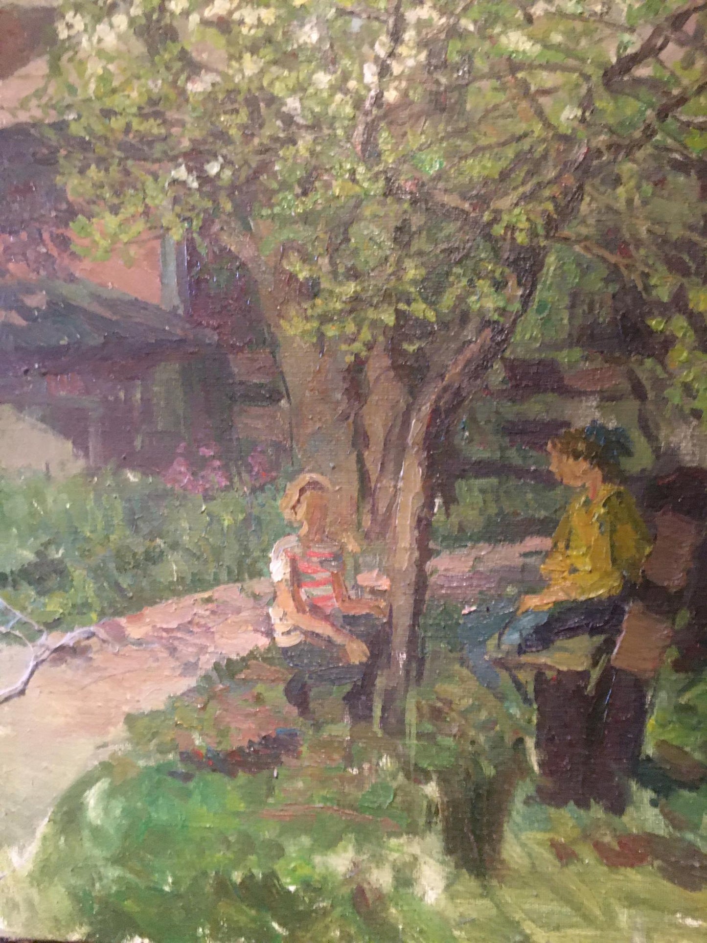 Oil painting In the courtyard Palazhchenko Irina