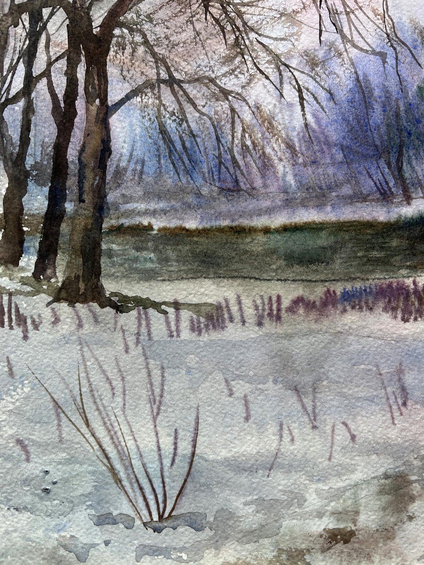 Watercolor painting Nature Landscape