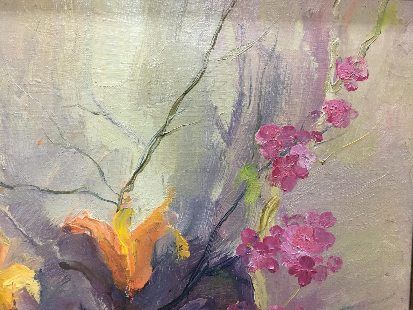 Oil painting Flowers Unknown artist