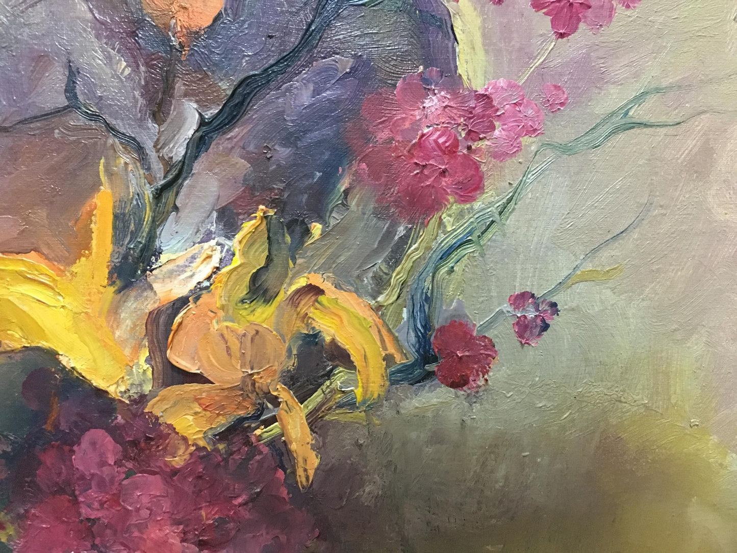 Oil painting Flowers Unknown artist