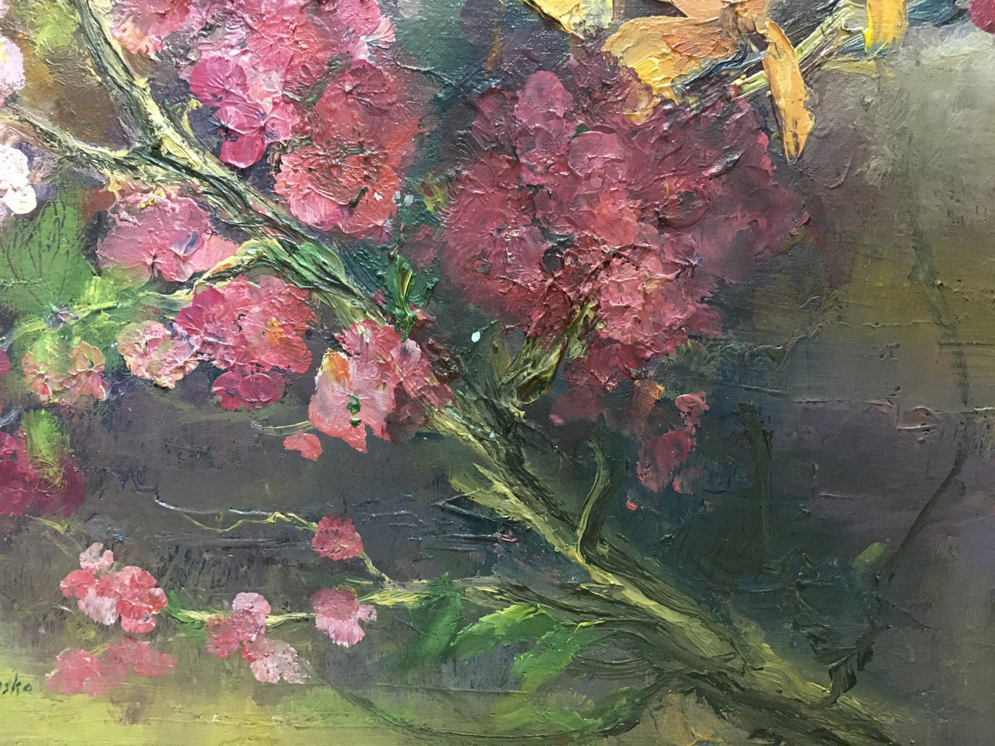 Oil painting Flowers Unknown artist