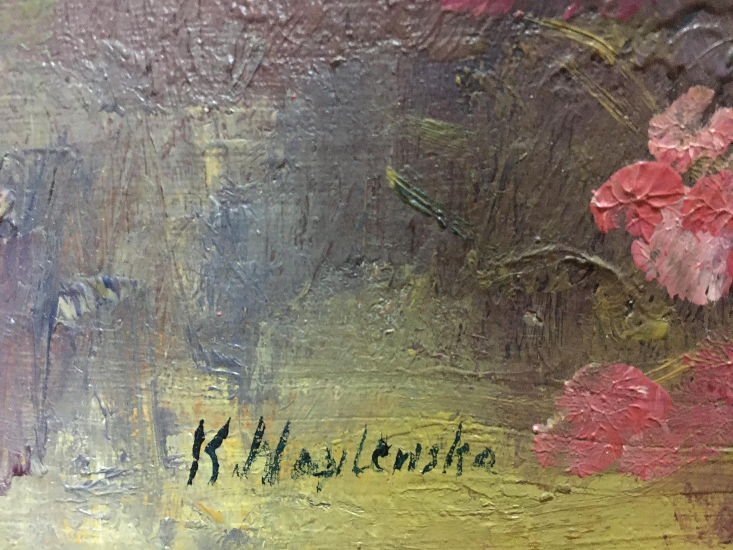 Oil painting Flowers Unknown artist