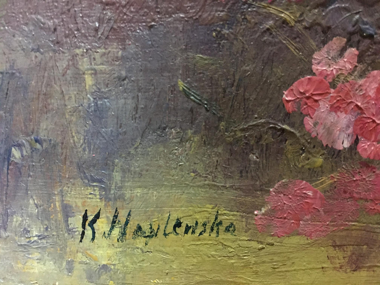 Oil painting Flowers Unknown artist