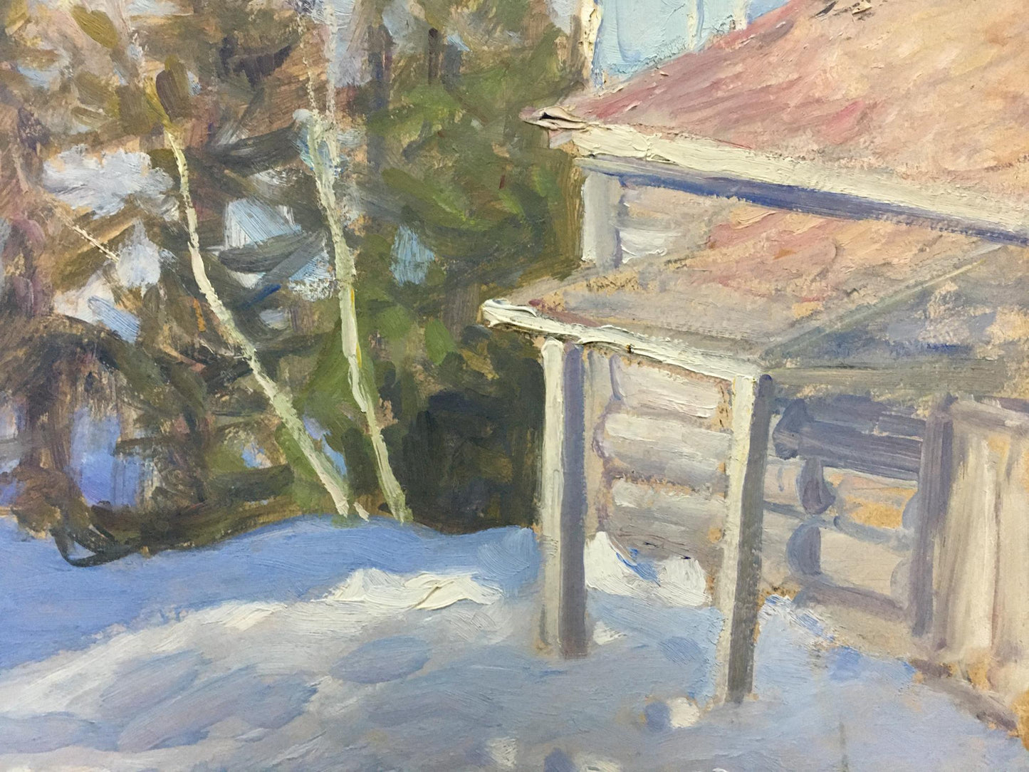 Oil painting Winter came Elena Alekseevna Birulya