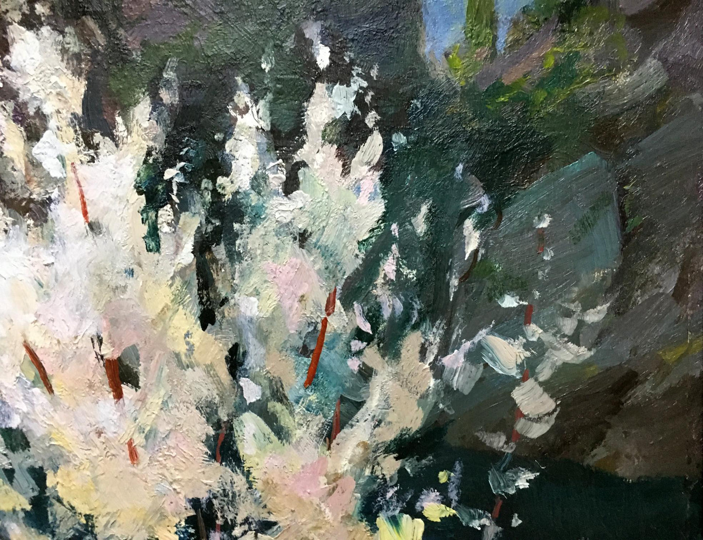 Oil painting River along the cliffs Levichev A.