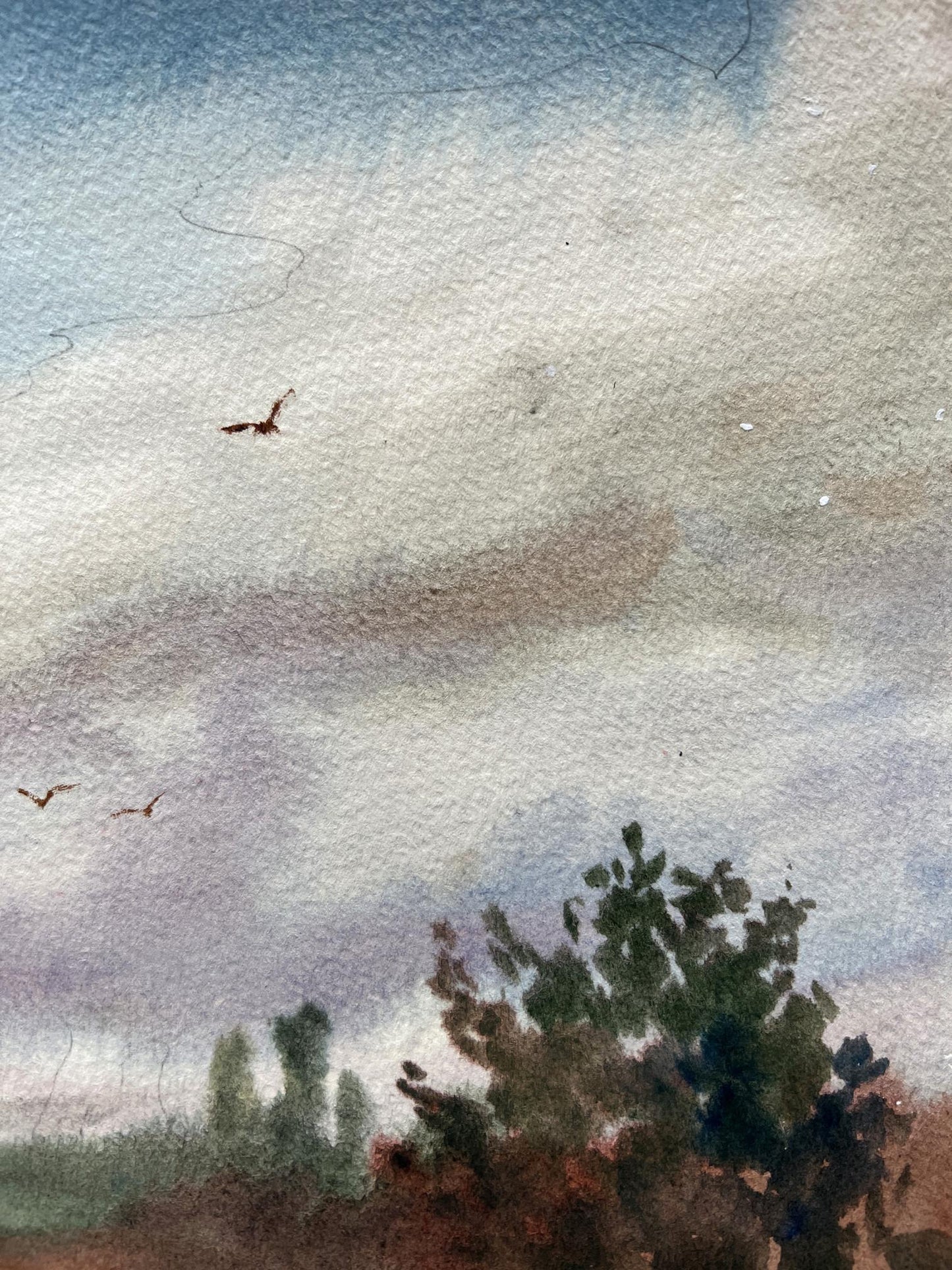 Watercolor painting Landscape