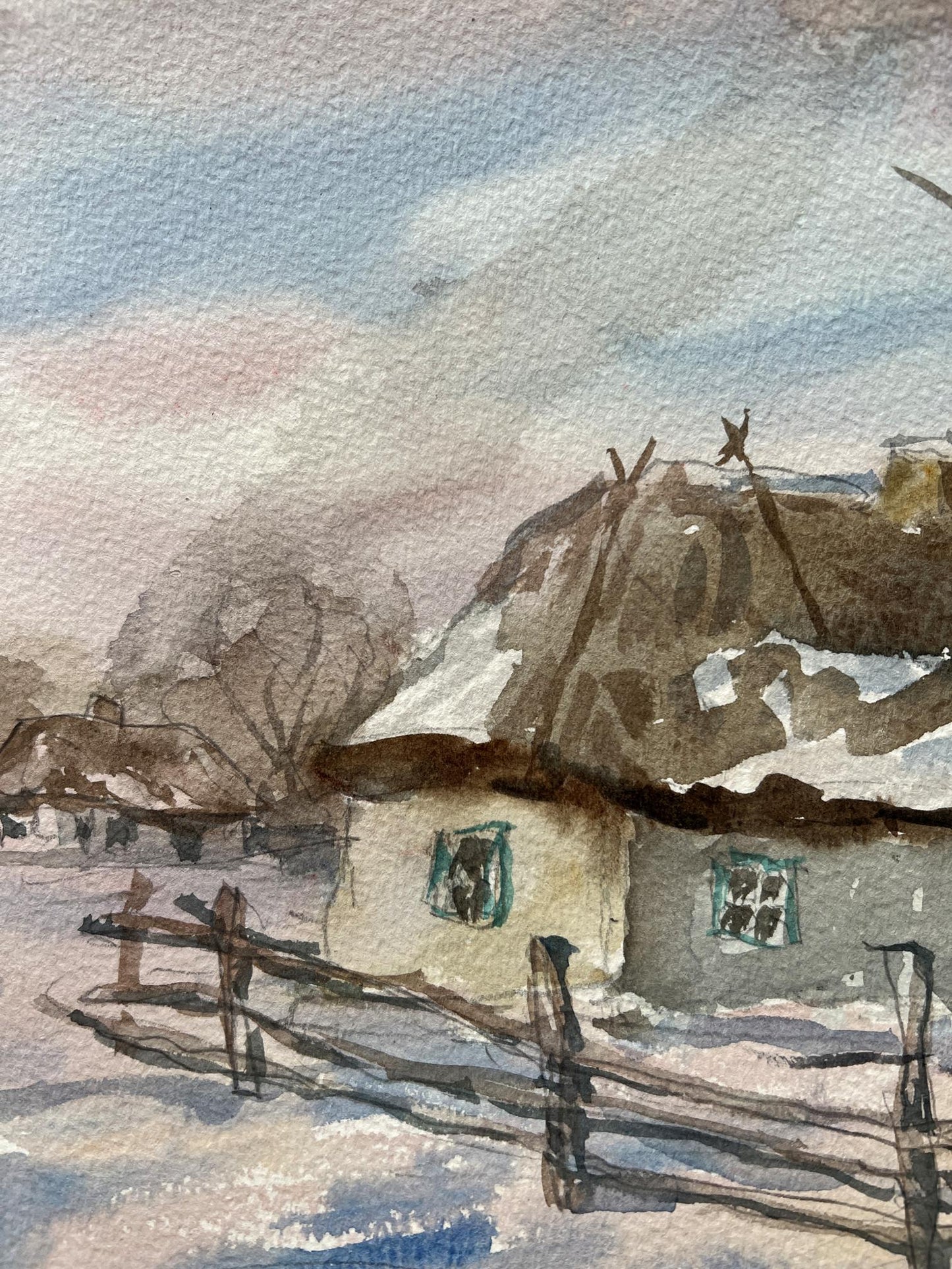 Watercolor painting Sunny morning