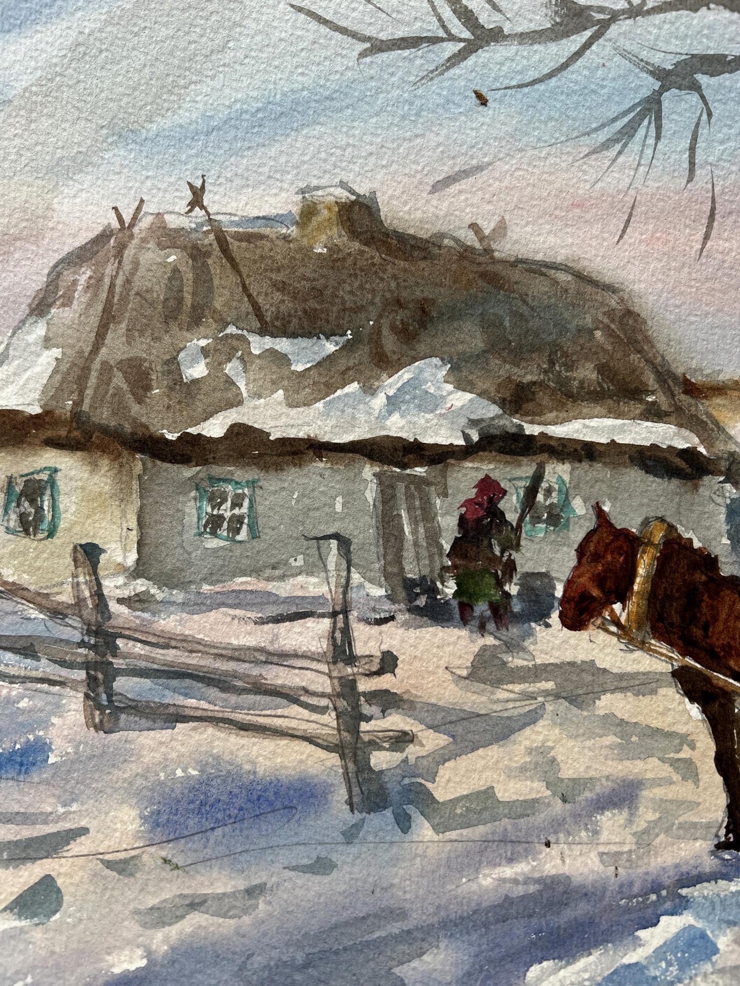 Winter Village Landscape