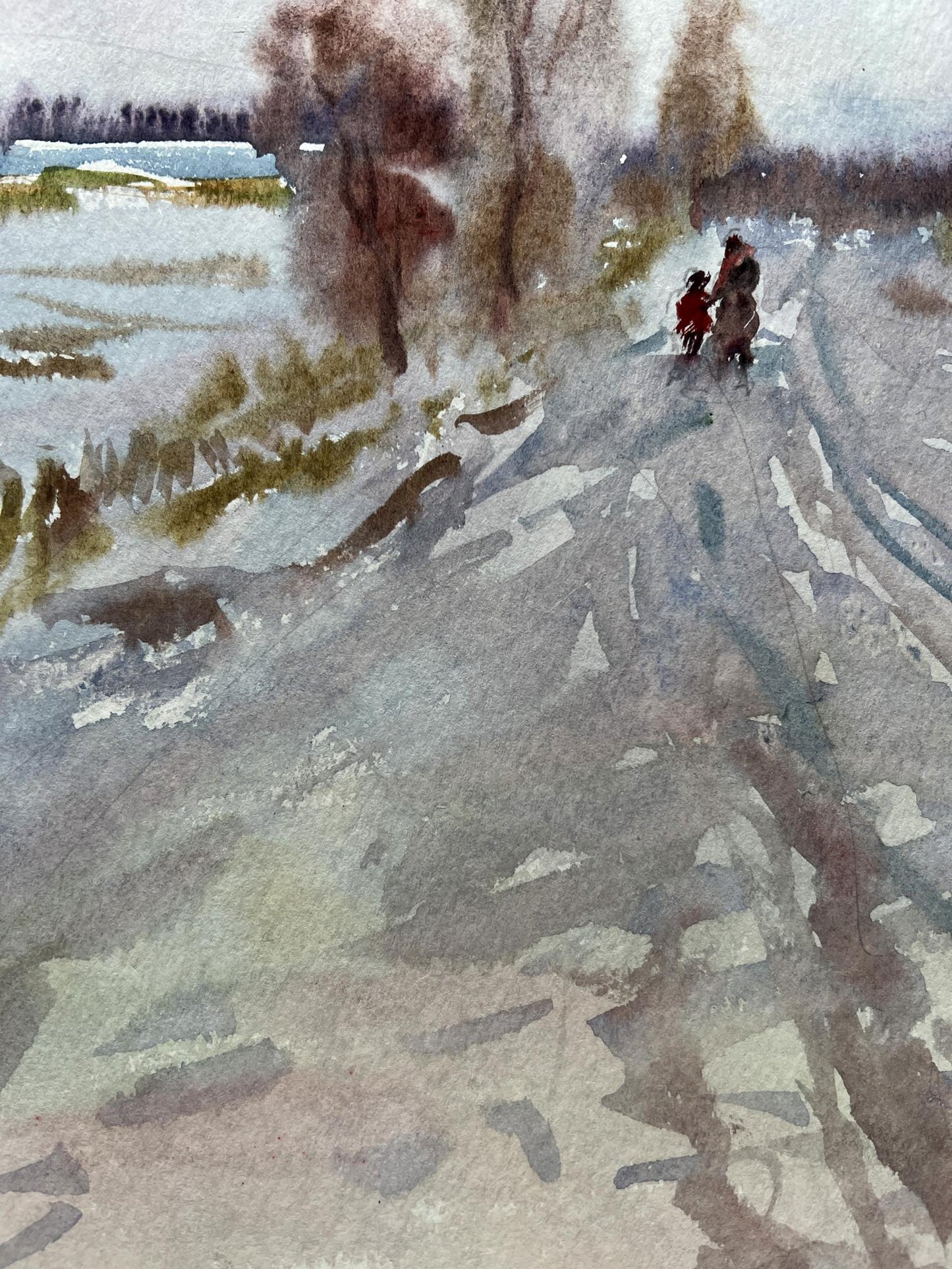 Watercolor painting Landscape