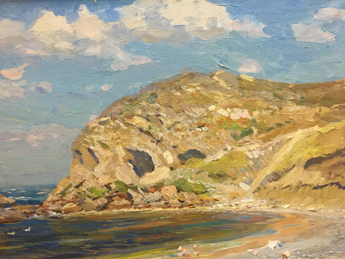 Lev Pavlovich Khodchenko's oil artwork showcasing the coast