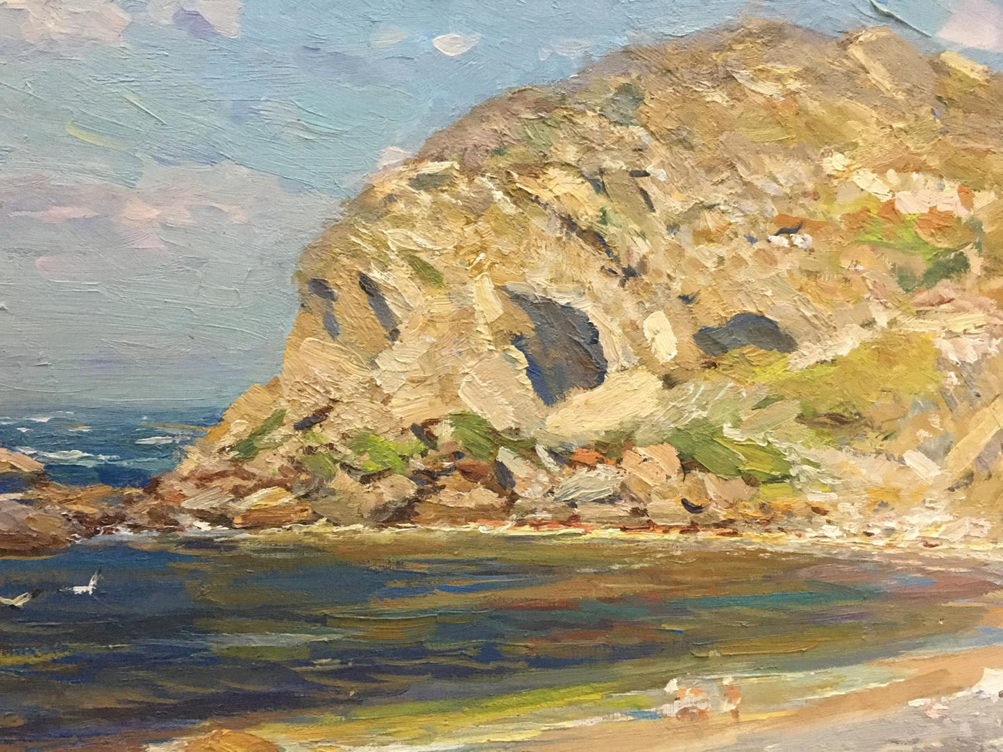 Coast captured on canvas in oil paint by Lev Pavlovich Khodchenko