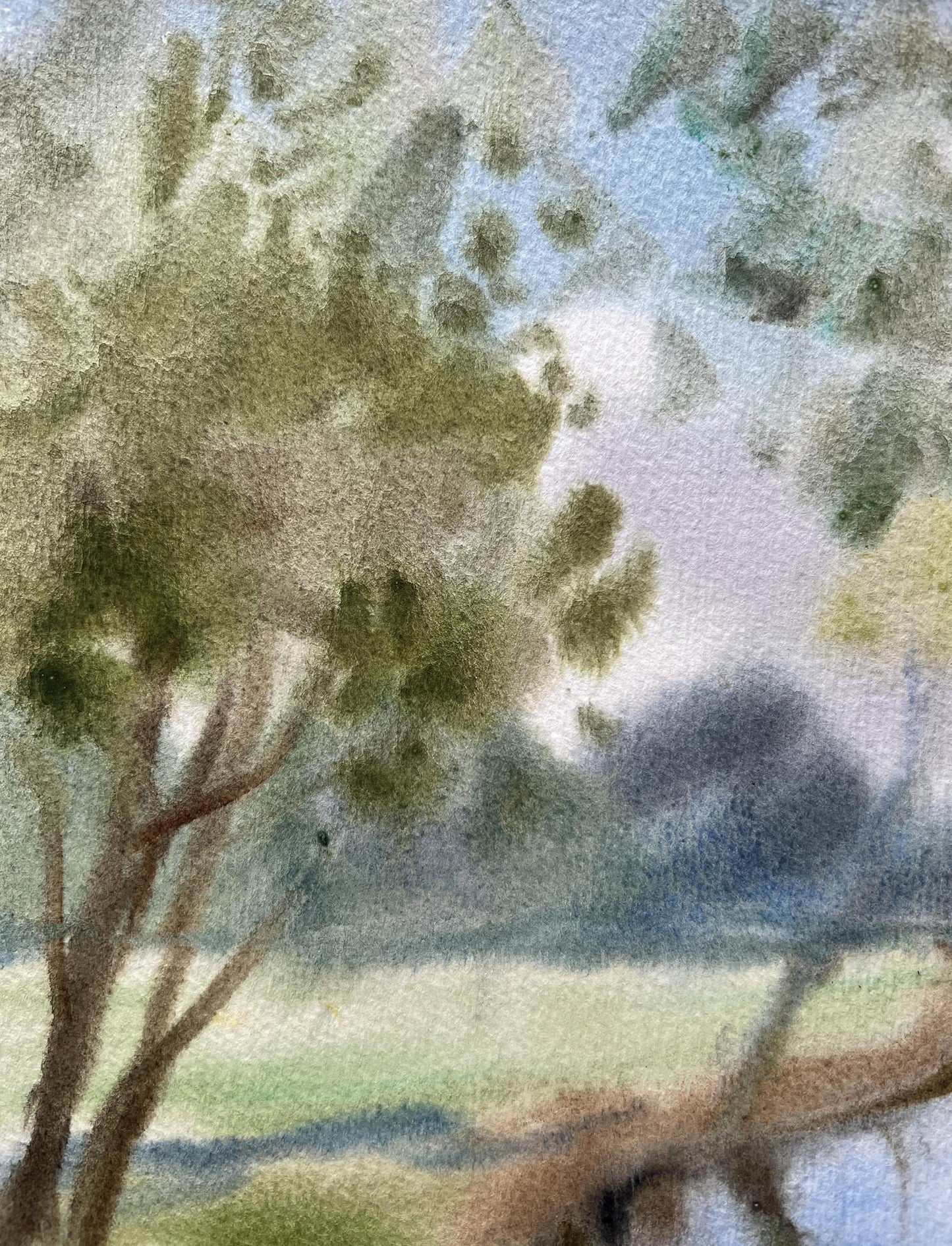 Watercolor painting Spring day