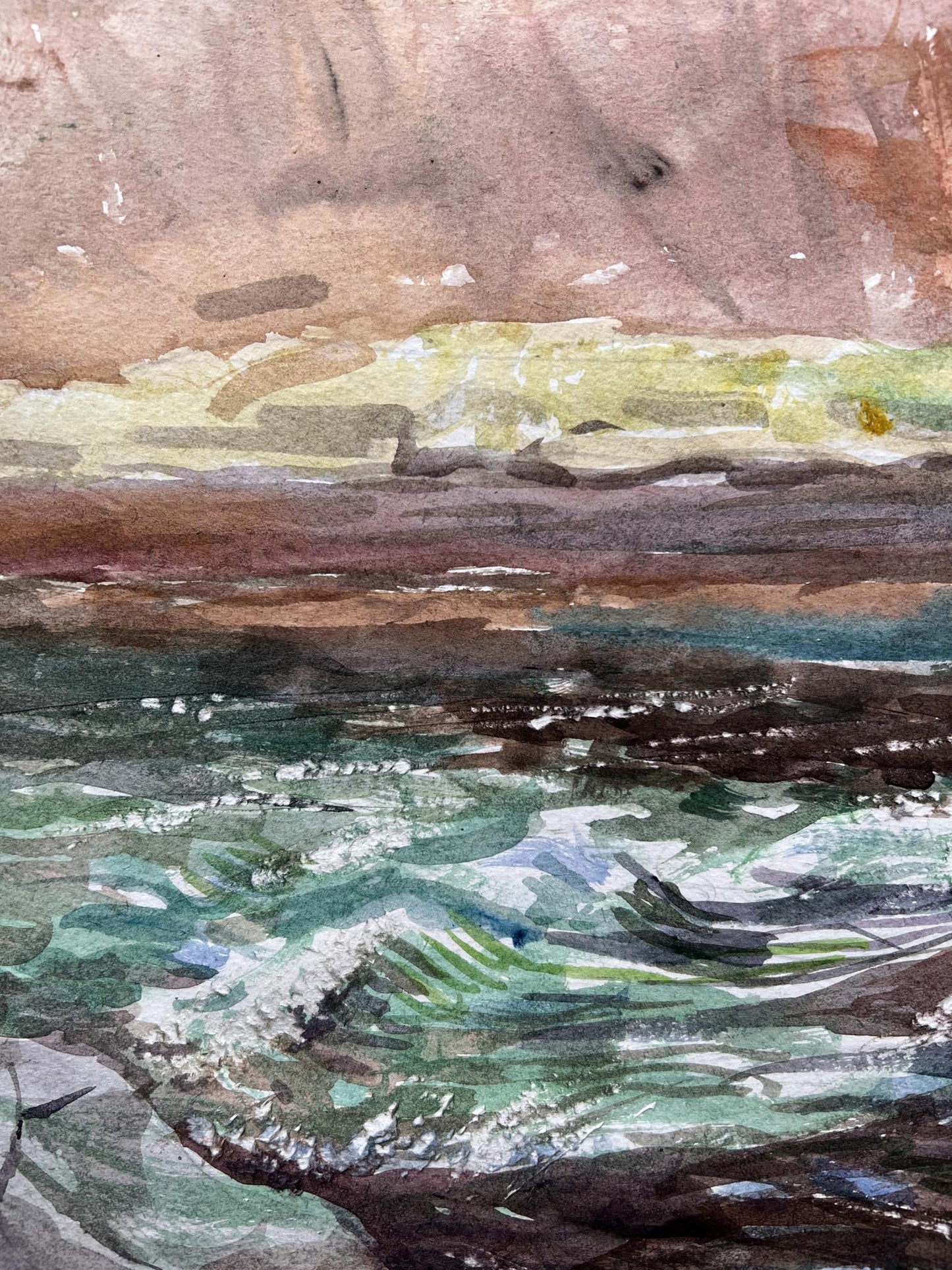 Watercolor painting waters