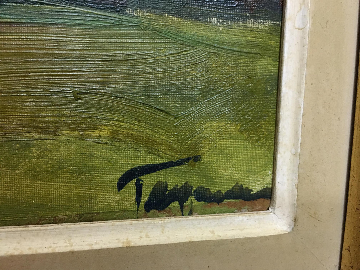 The mountain landscape portrayed in oil by Nikolay Petrovich Glushchenko