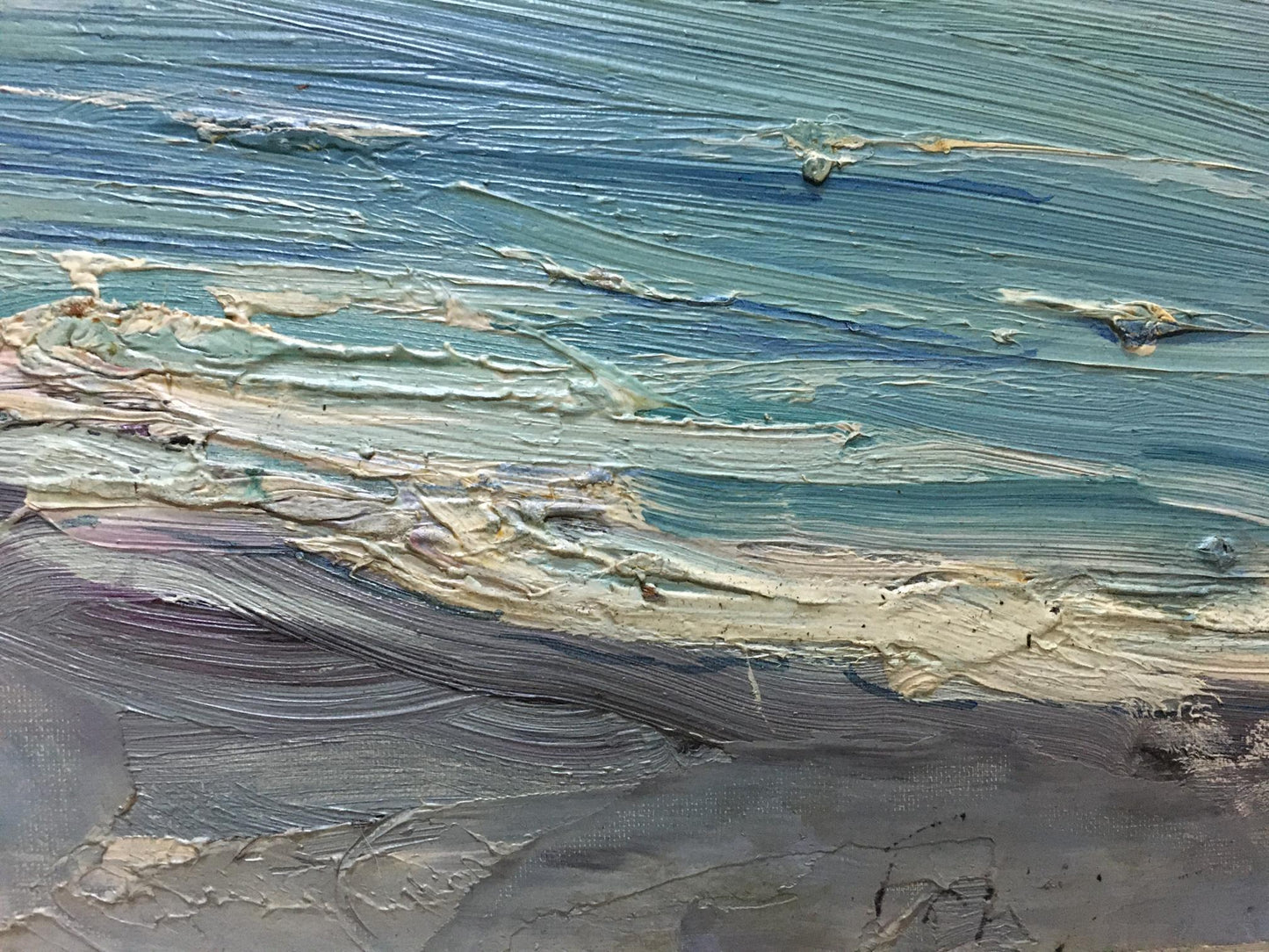 Oil painting Near the shore with a girl Glushchenko Nikolay Petrovich