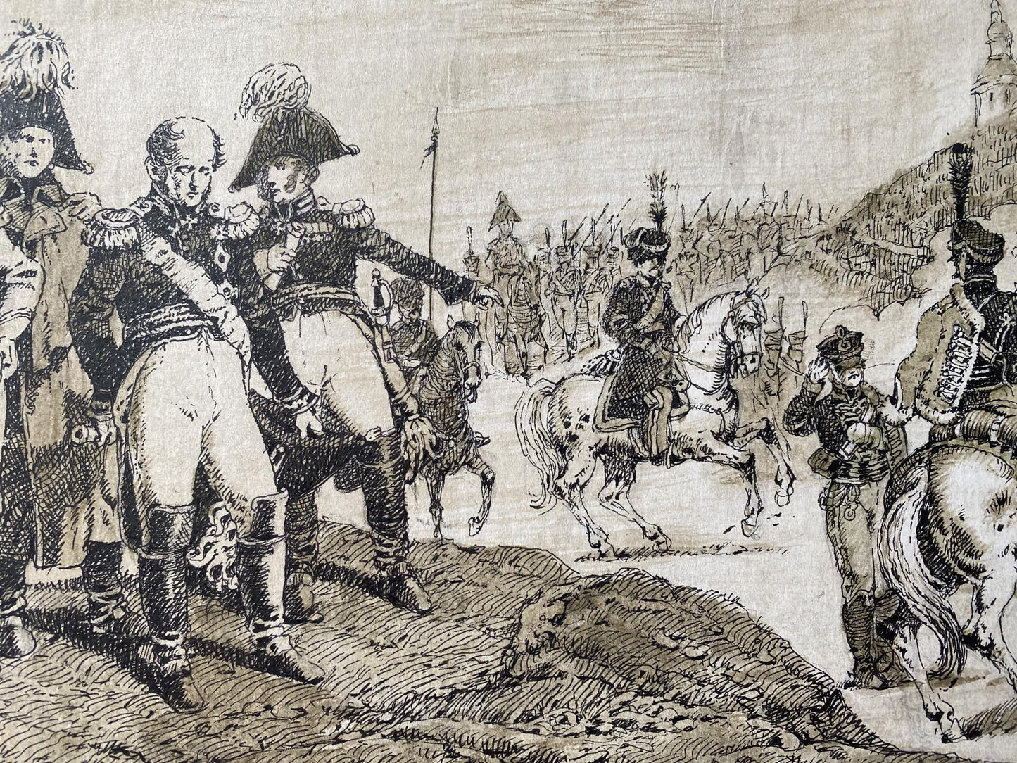 Ink, painting Battle of Smolensk Litvinov Oleg Arkad'yevich
