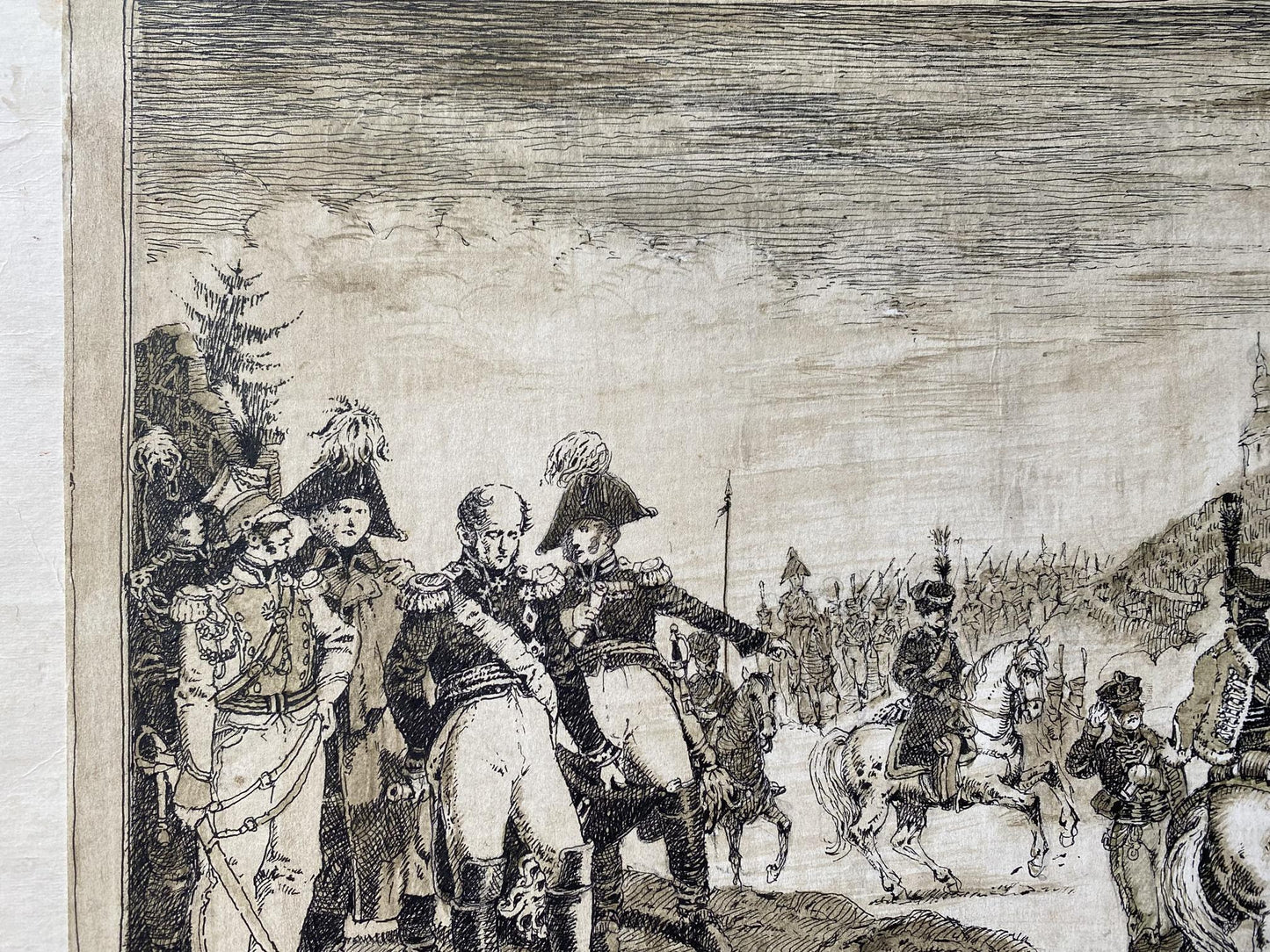 Ink, painting Battle of Smolensk Litvinov Oleg Arkad'yevich